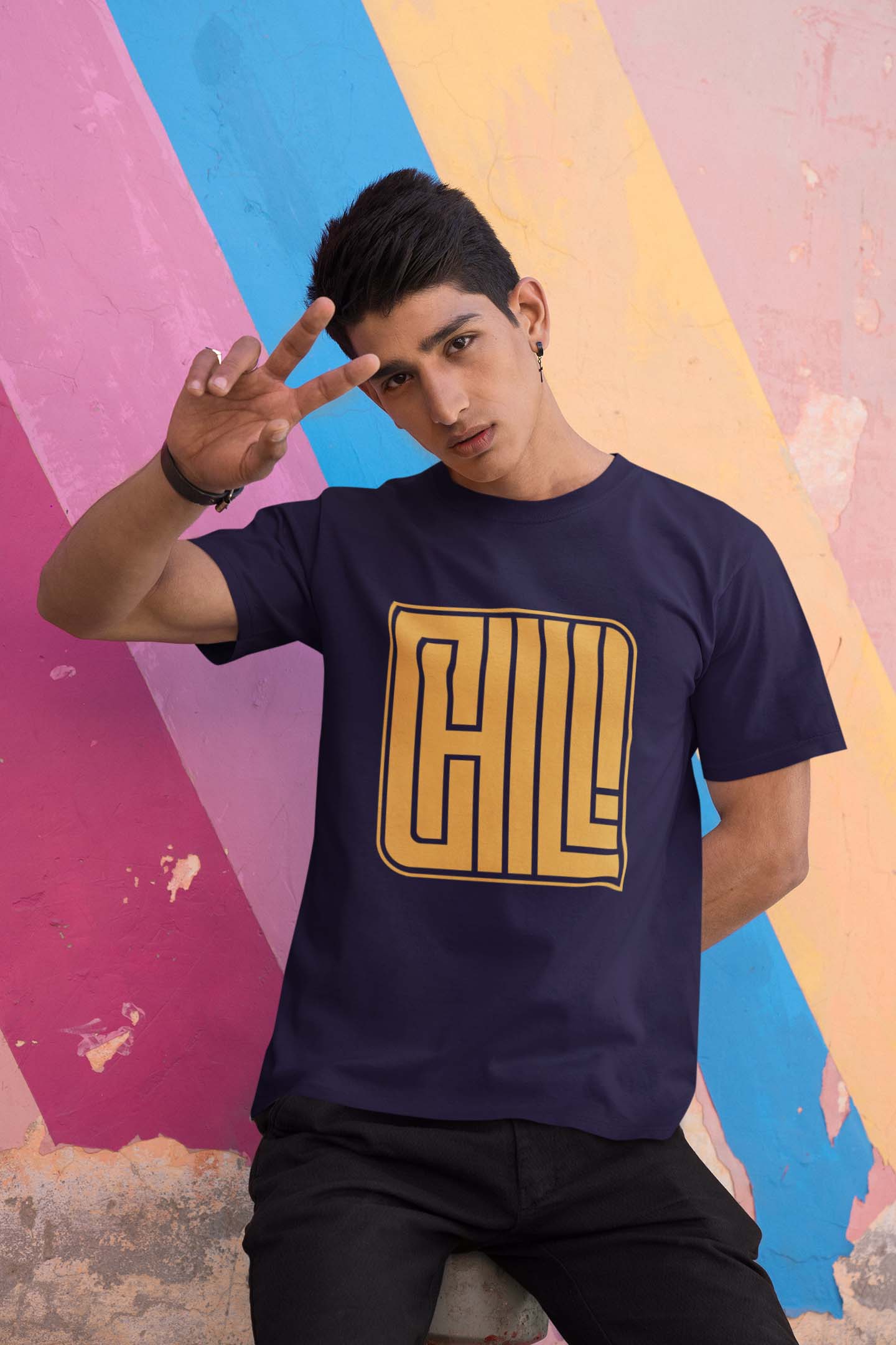 Chill T shirt in Navy Blue