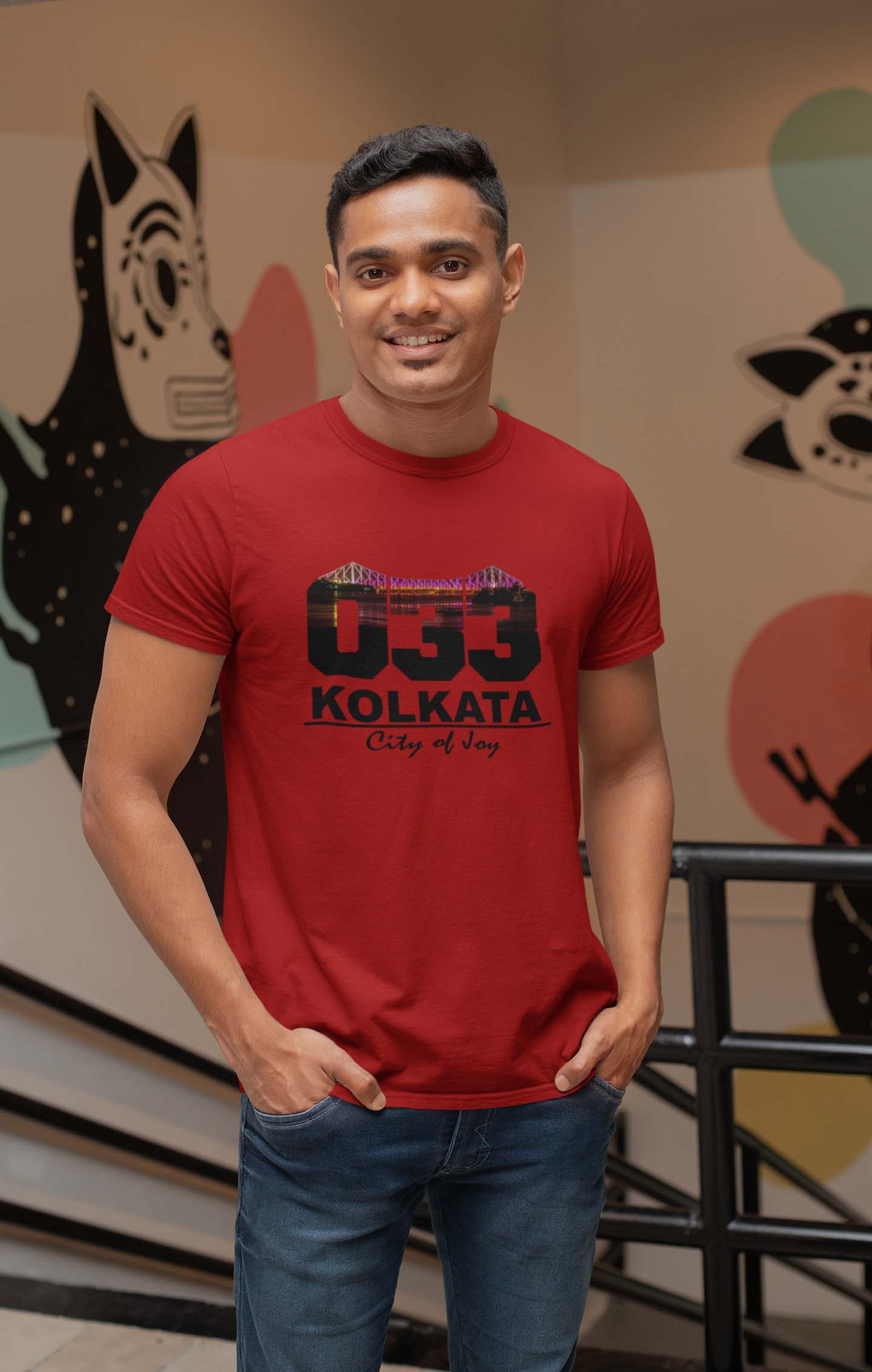 Kolkata 033 T Shirt Cherry Red