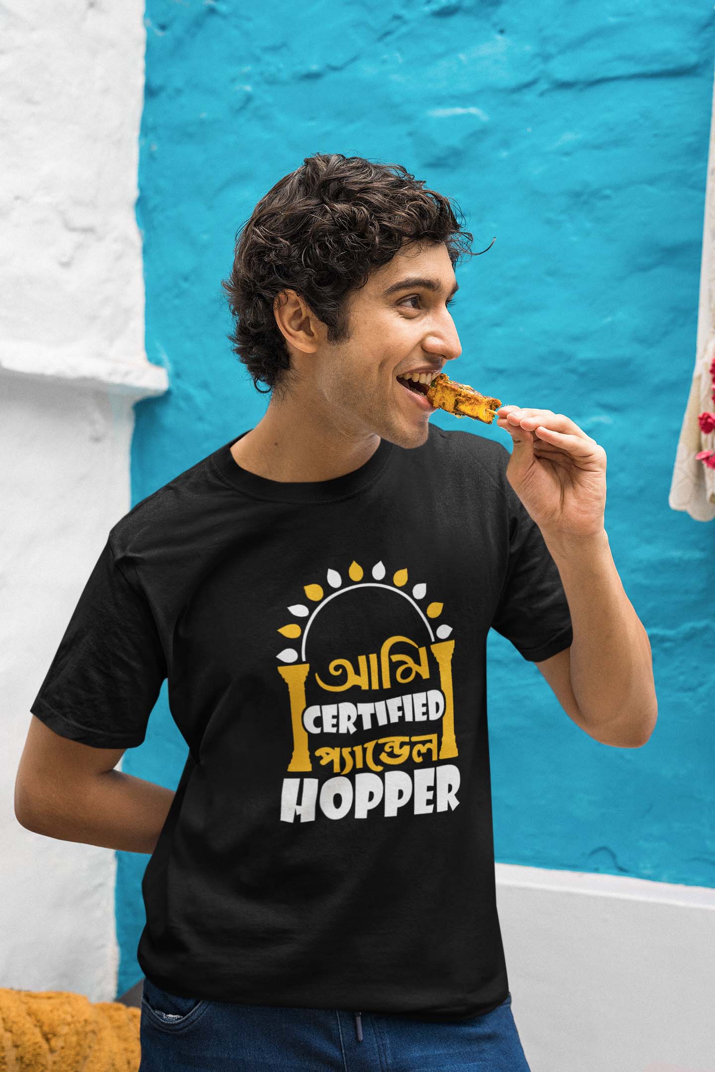 Certified Pandel Hopper Durga Puja T Shirt Black