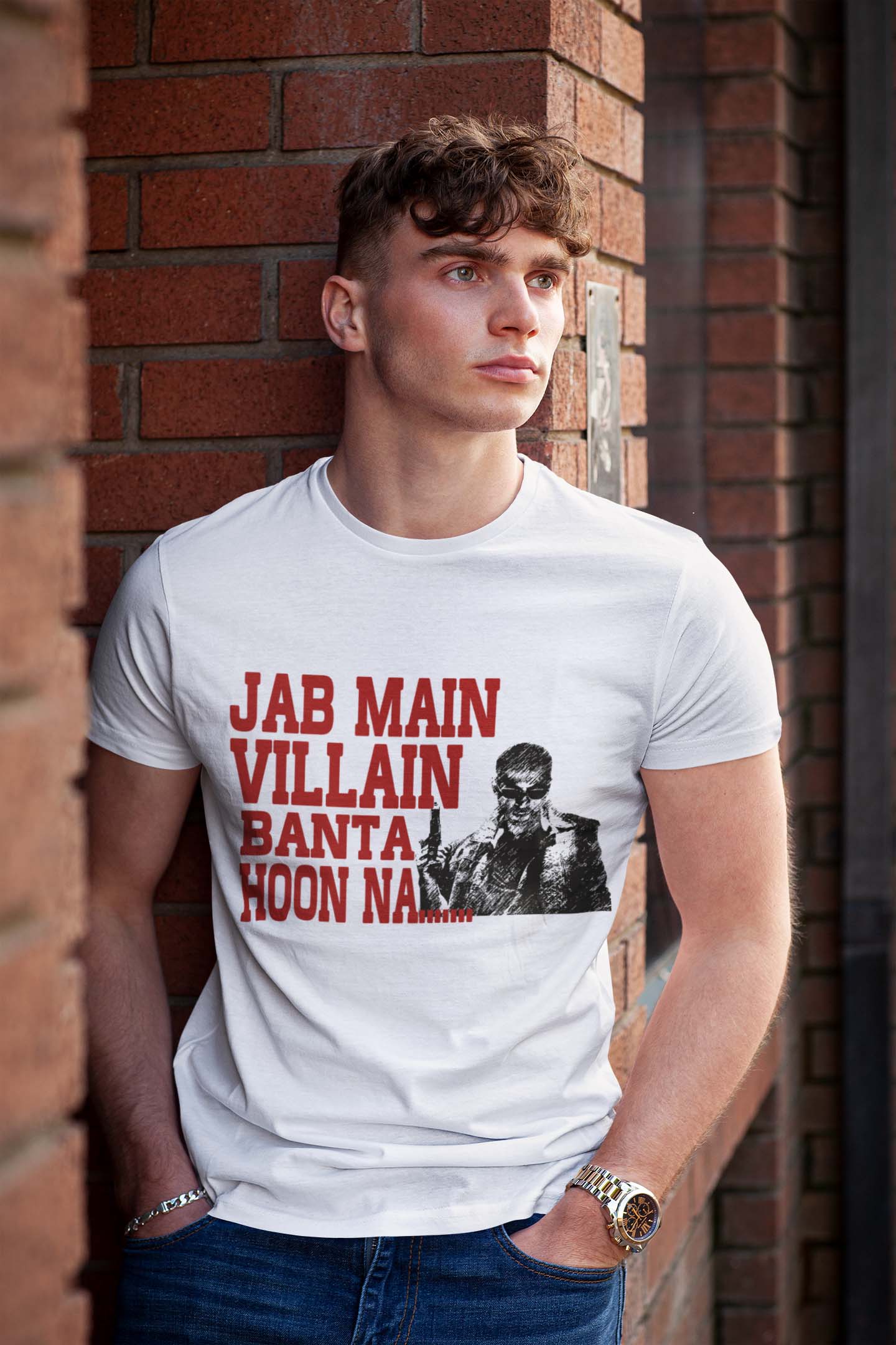 SRK Jawan Jab Main Villain Banta Hoon T-Shirt 