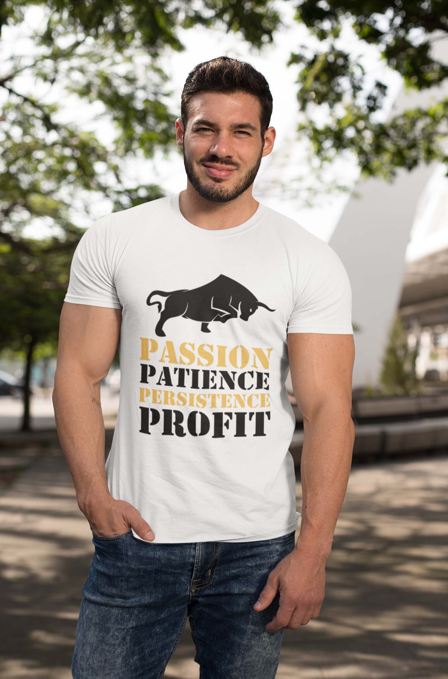 Passion Profit Printed T shirt White