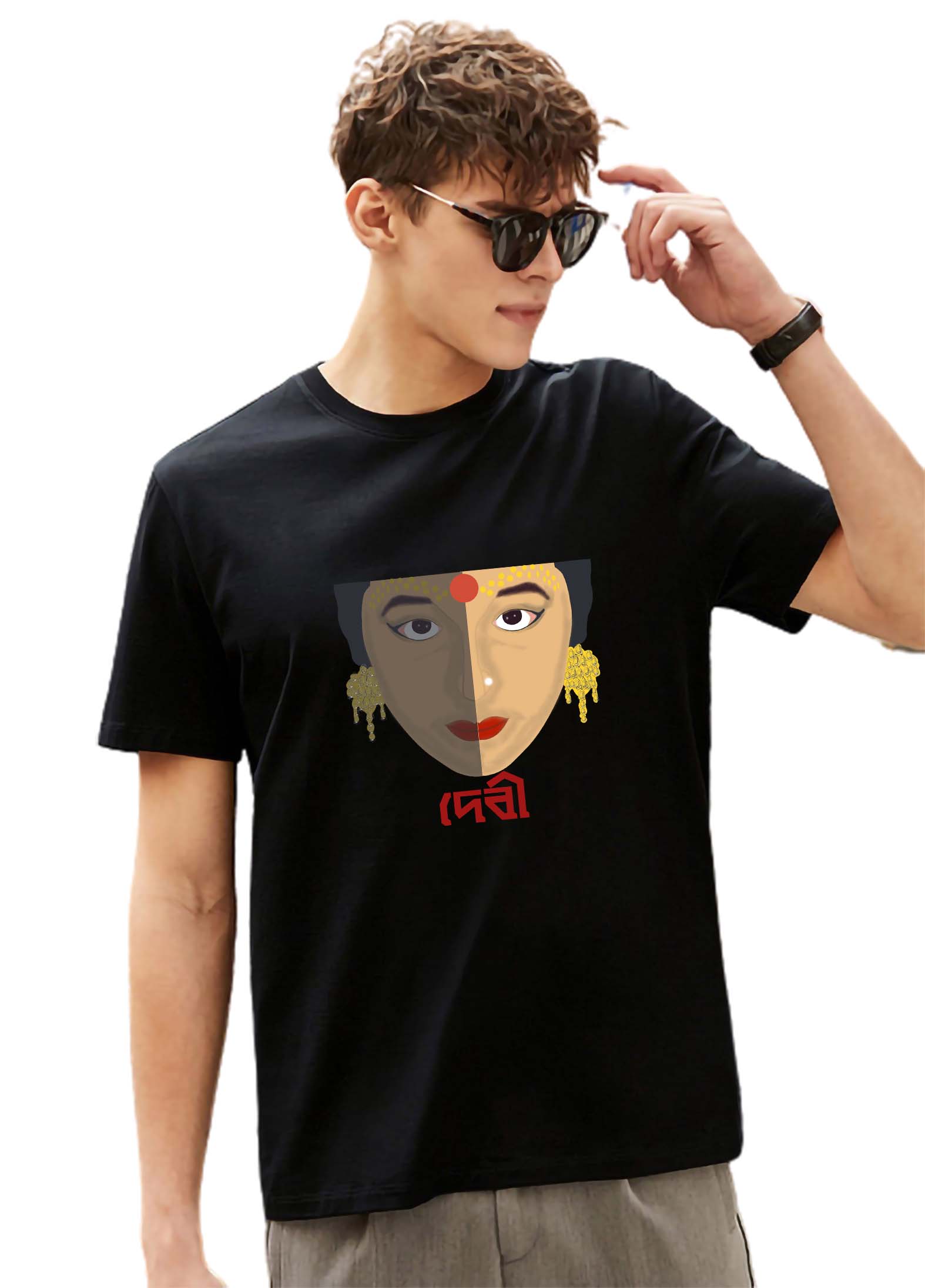 Satyajit Ray Devi Black T Shirt