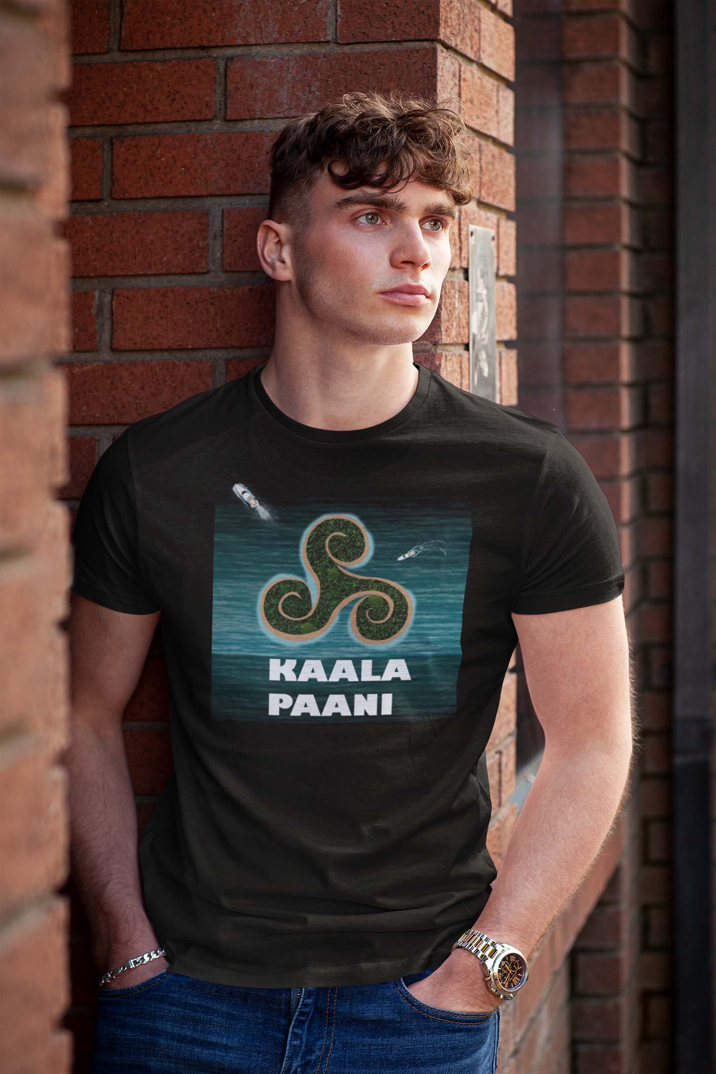 Kaala Paani Graphic T Shirt Black