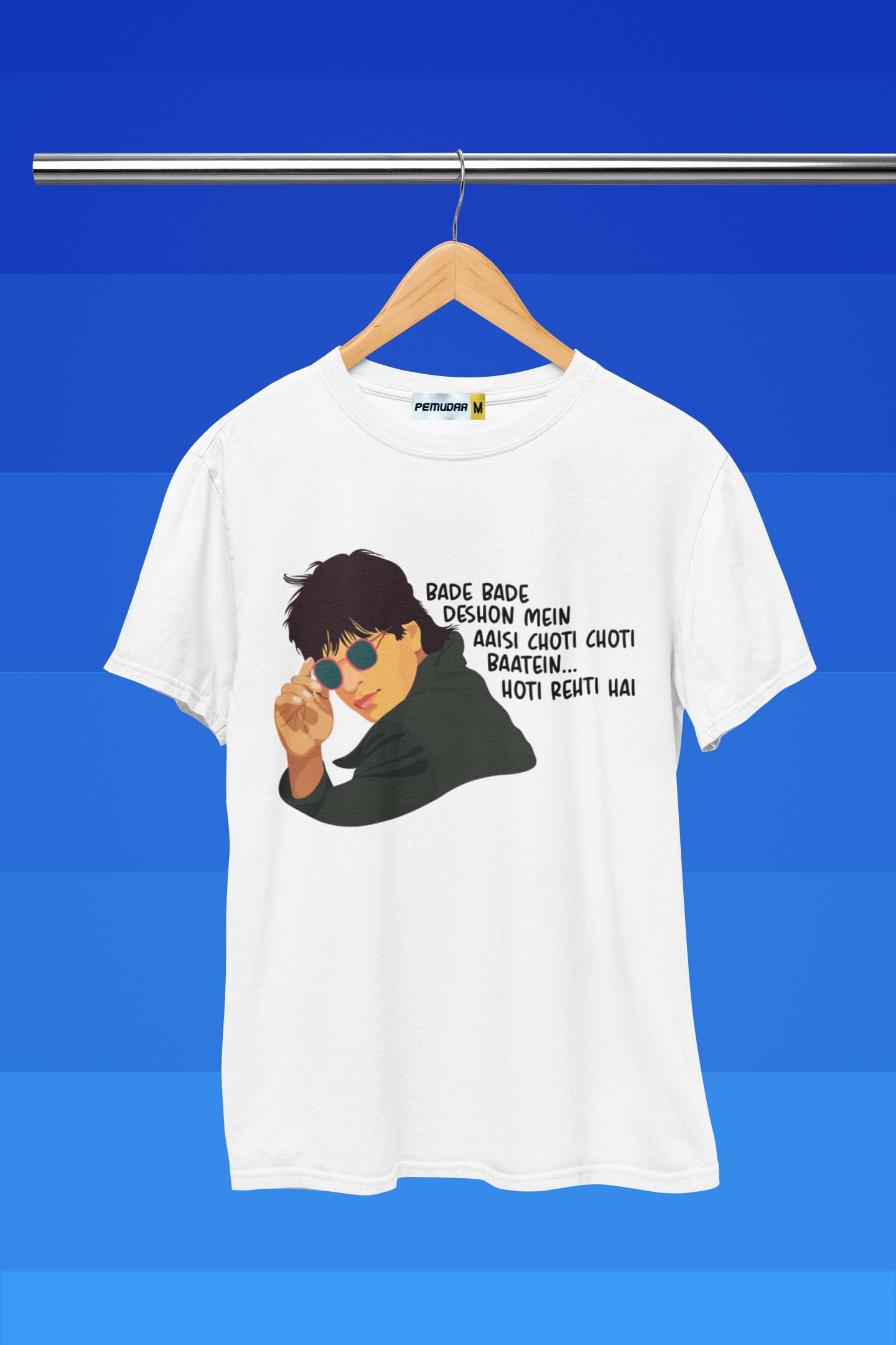 SRK Men Graphic Printed T Shirt White 