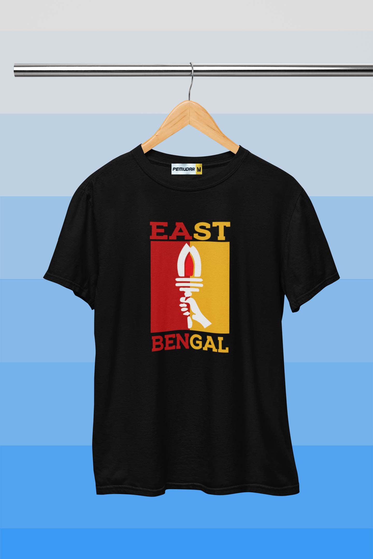 Mens East Bengal Graphic Printed T Shirt Black