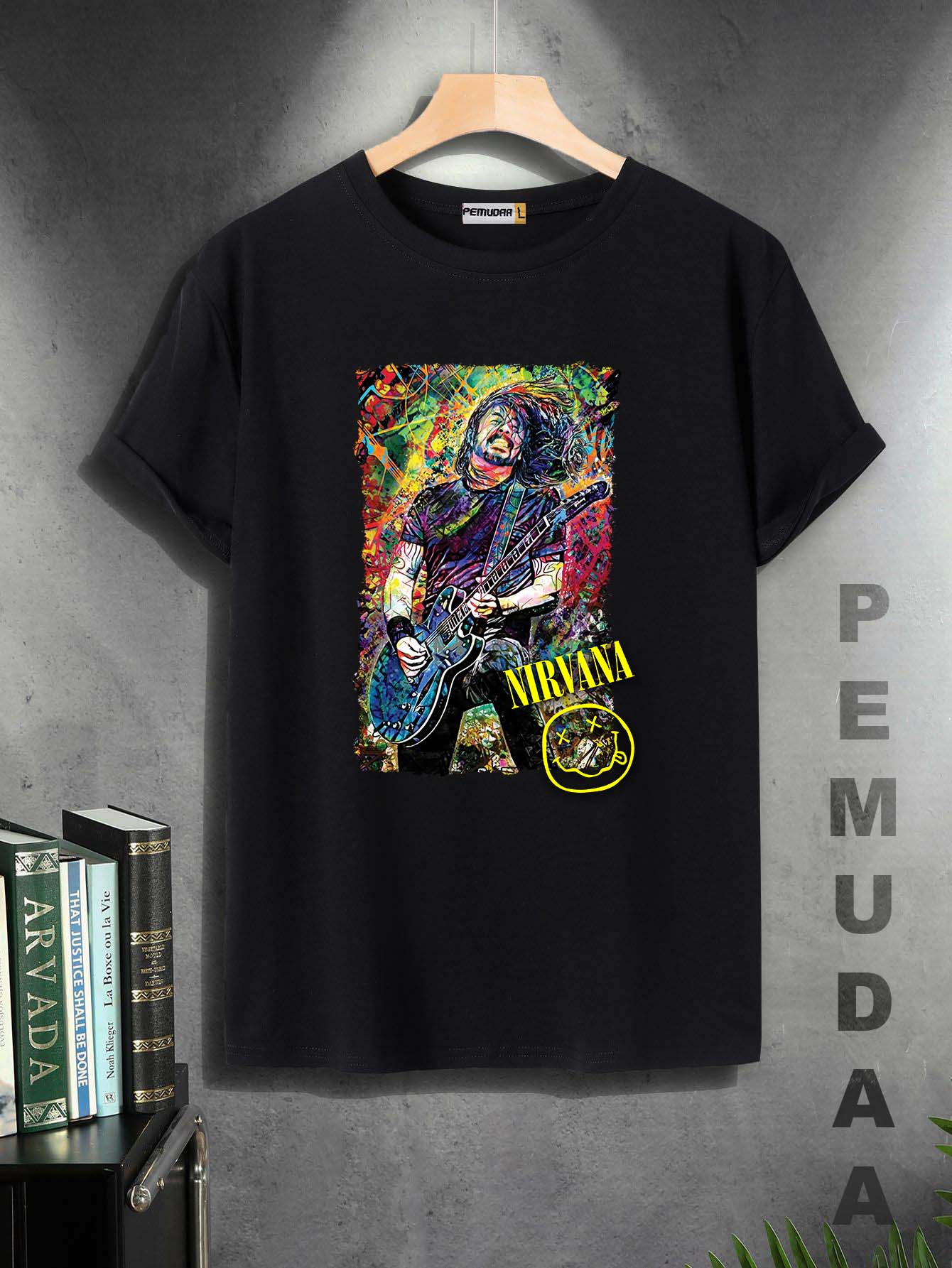 Nirvana Rock Band Graphic Printed T Shirt - Black