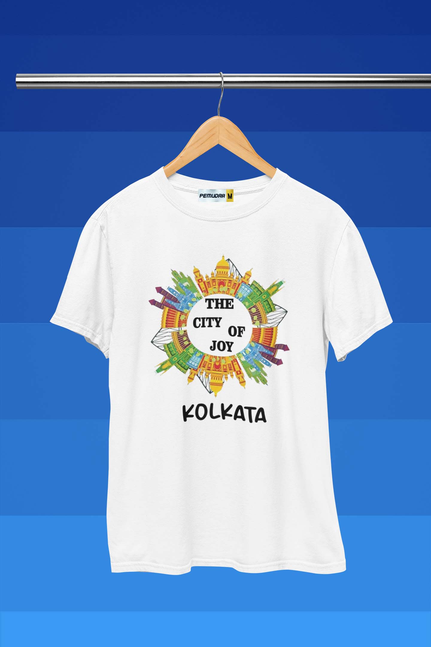 Kolkata The City Of Joy Graphic Printed T Shirt White